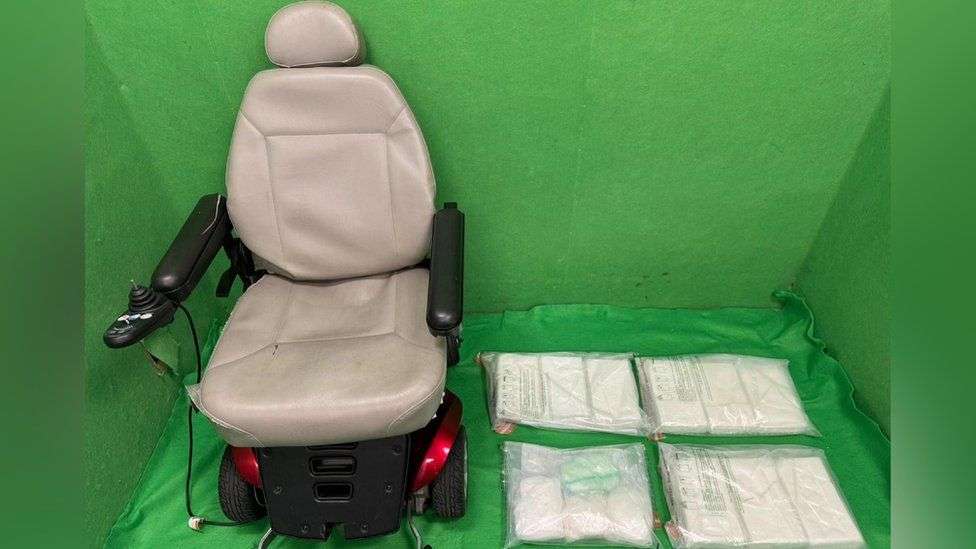 11kg suspected cocaine found in motorised wheelchair