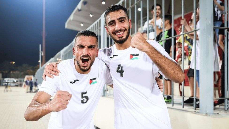 Palestinian football's 'star defender' among players stuck in Gaza