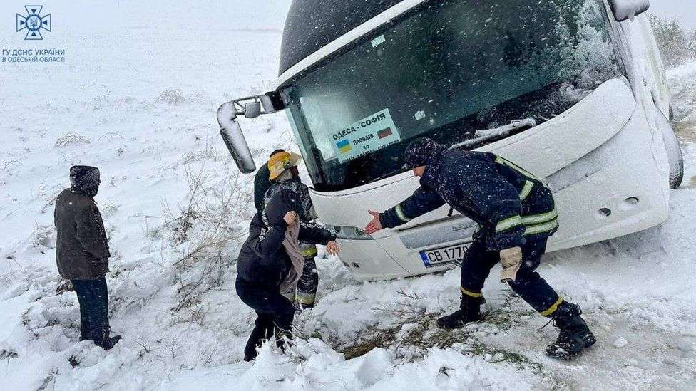 Snowstorm causes massive power cuts across Ukraine