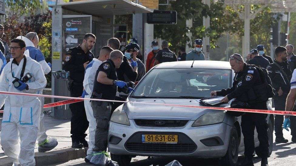 Three Israelis killed by Palestinian gunmen at Jerusalem bus stop