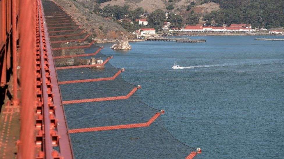 San Francisco Golden Gate Bridge gets suicide net after 87 years