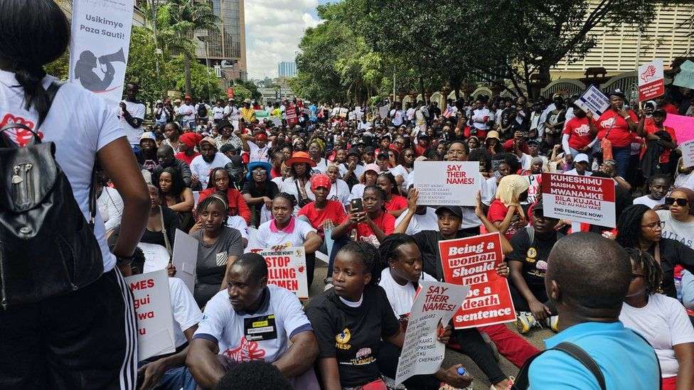 Kenya femicide: Hundreds protest at violence against women