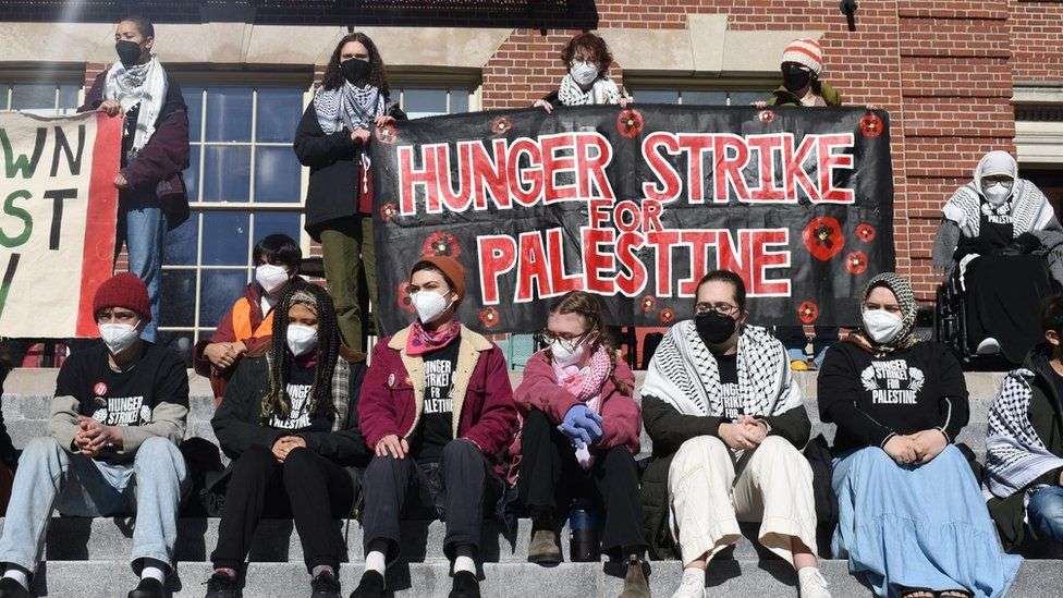 Brown University students enter eighth day of hunger strike over Israel-Gaza