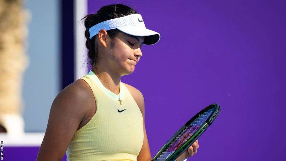 Qatar Open: Emma Raducanu beaten by Anhelina Kalinina in first round