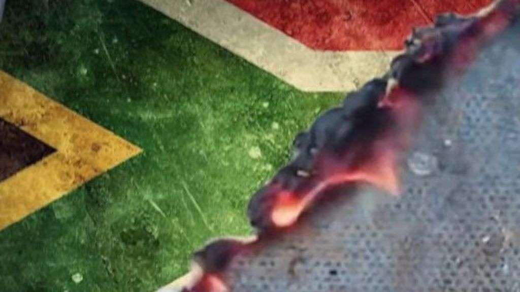 SA president condemns flag-burning election advert