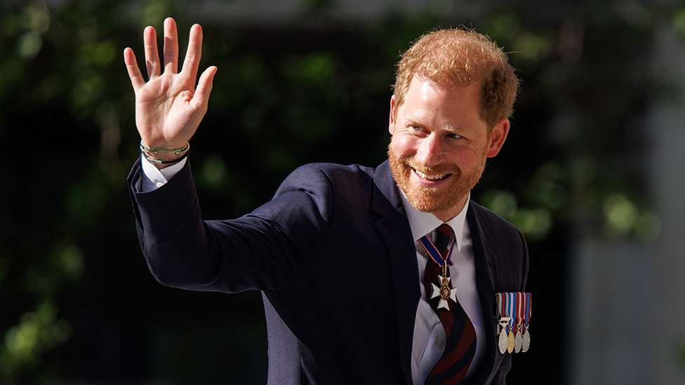 Prince Harry 'happy to be back in UK' during London trip