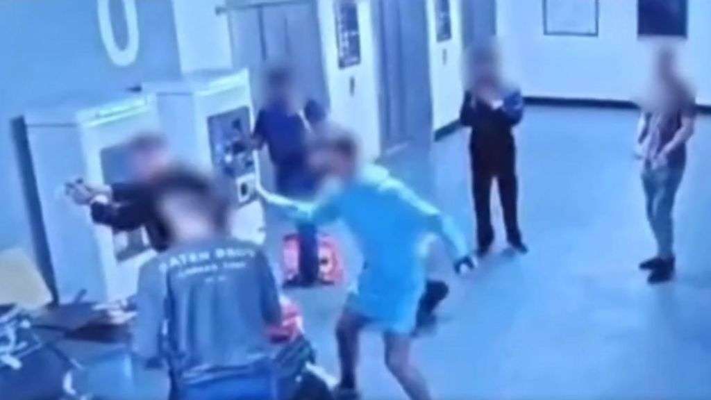 Video shows lead-up to police airport kick incident