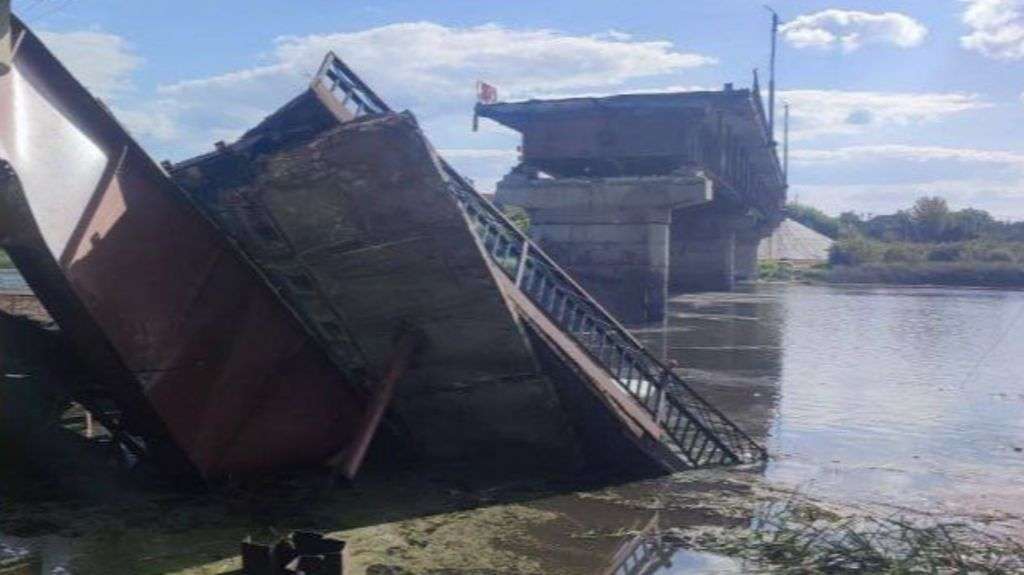 Ukraine incursion destroys key Russian bridge