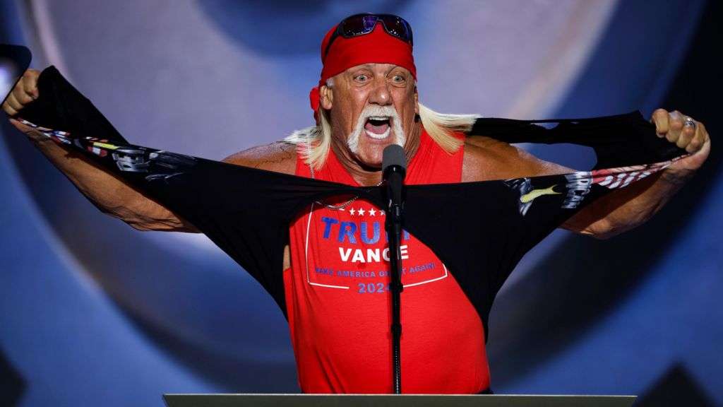 Hulk Hogan jokes about body slamming Kamala Harris