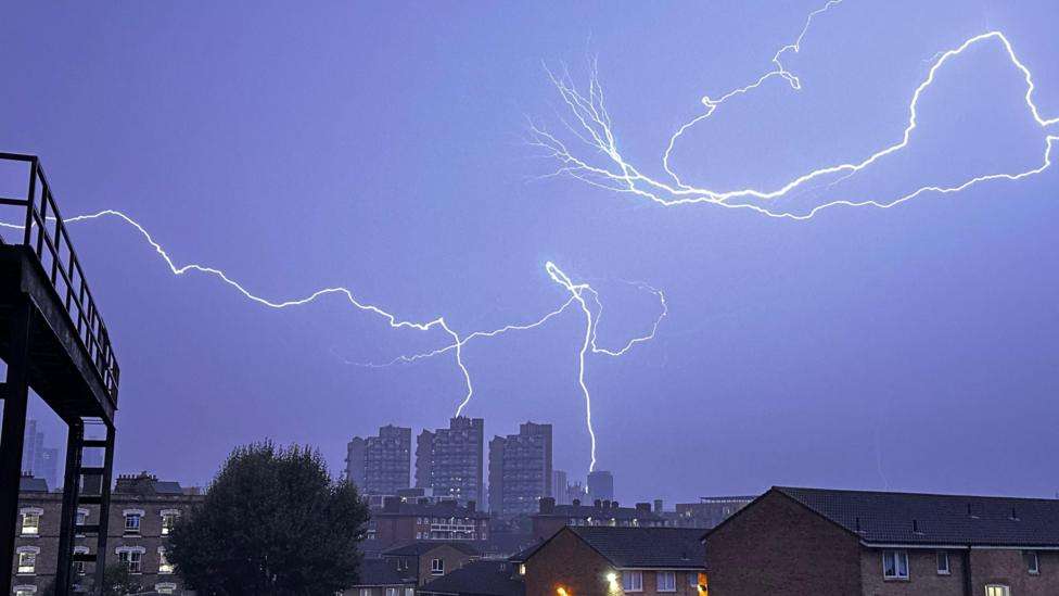 UK thunderstorm warnings: Heavy rain, lightning and hail mark end of warm spell