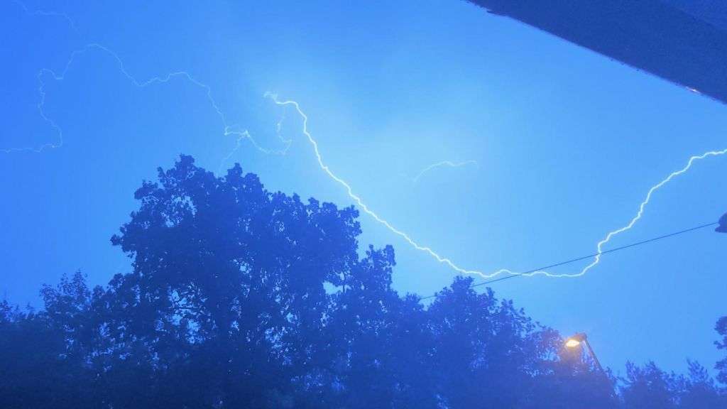 Thunderstorms and heavy rain sweep parts of UK