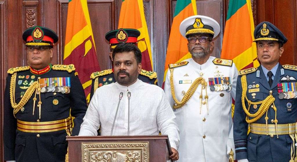 Sri Lanka swears in new left-leaning president