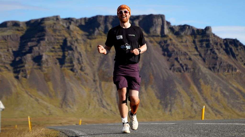 Man finishes 'surreal' Iceland run for cancer charity