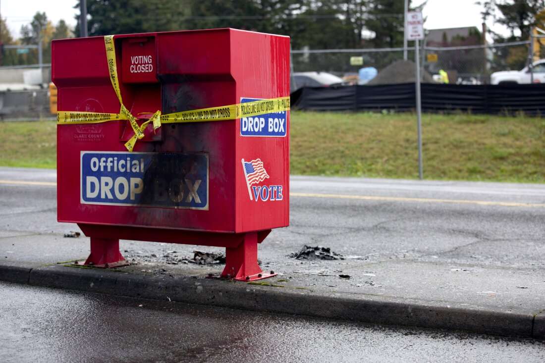 Ballot drop boxes set on fire in Oregon and Washington