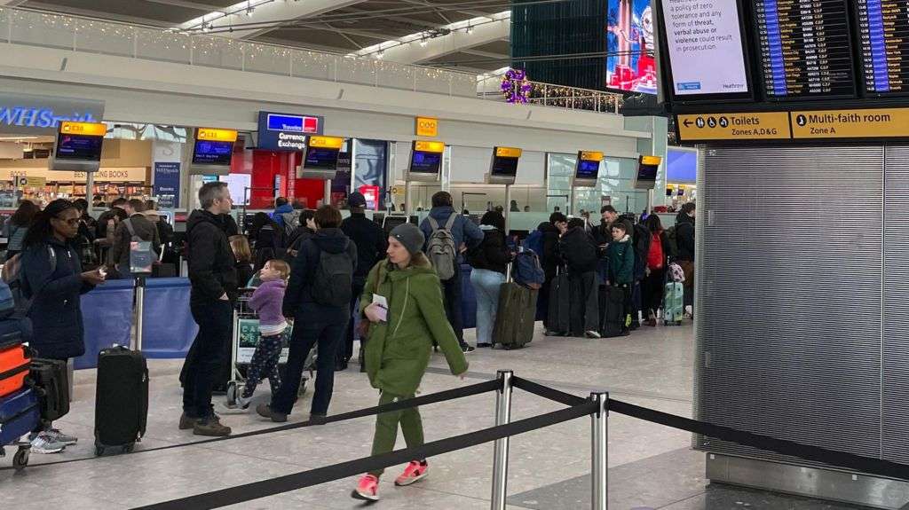 Heathrow cancels flights as wind hits festive travel