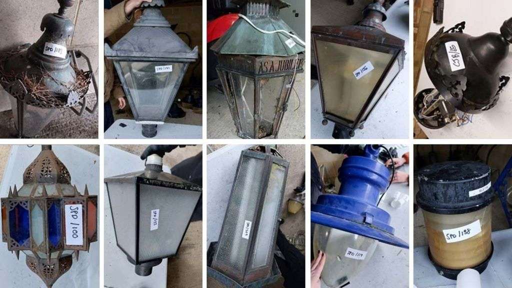 Hundreds of lamps recovered in theft investigation