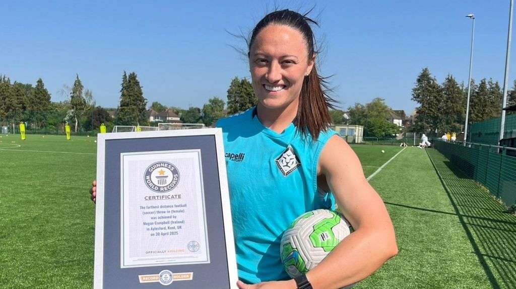 Irish footballer breaks longest throw-in world record