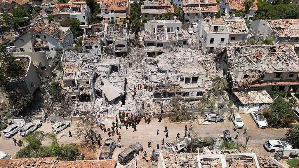 'It's heavy on the heart': Israelis survey damage in city hit by Iranian missile