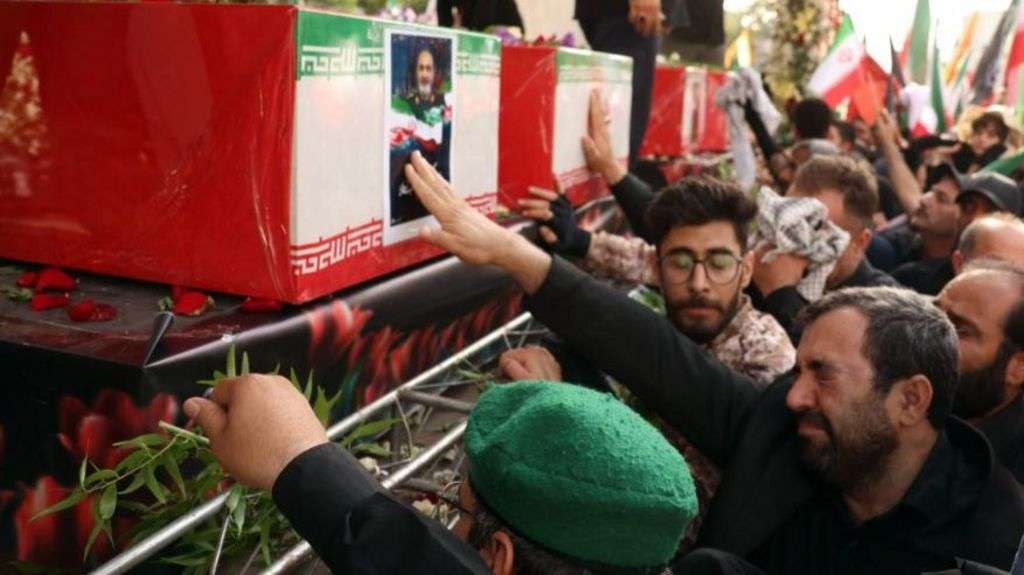Iran holds state funeral for military leaders killed in Israel conflict