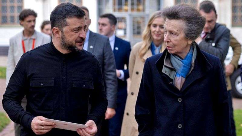 Anne visits Ukraine to support children traumatised by war