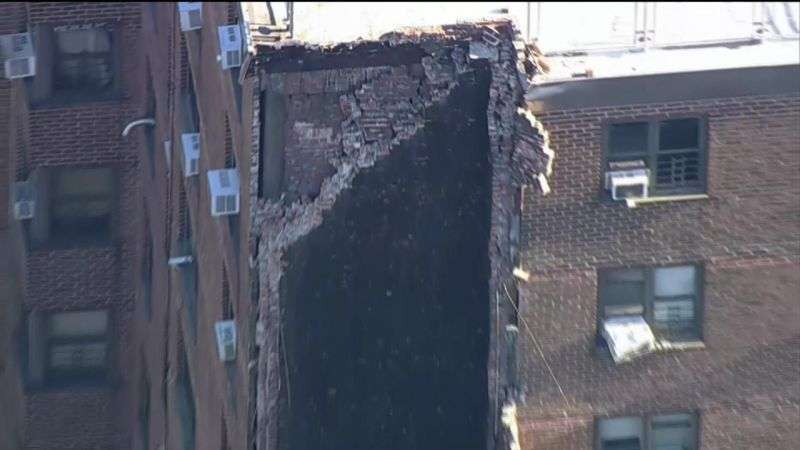 Chunk of NYC building collapses in possible explosion