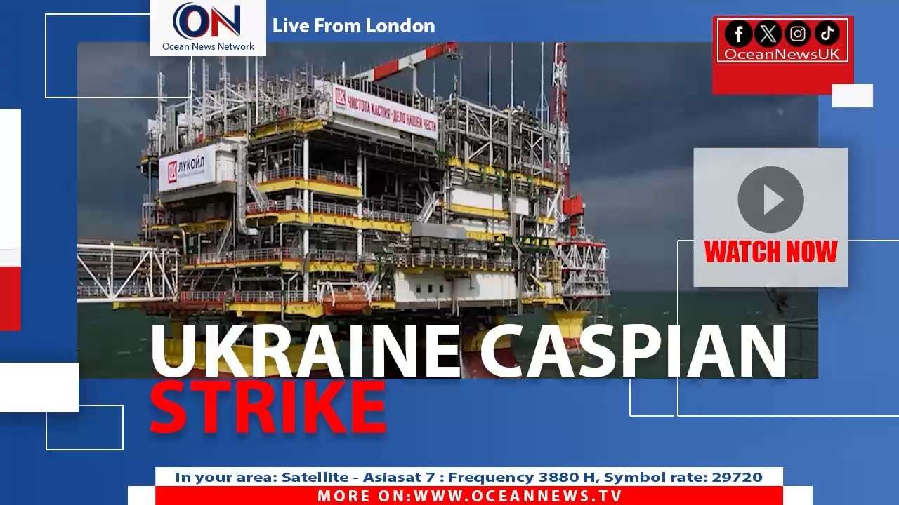 Ukraine has carried out a drone strike on Russian targets in the Caspian Sea