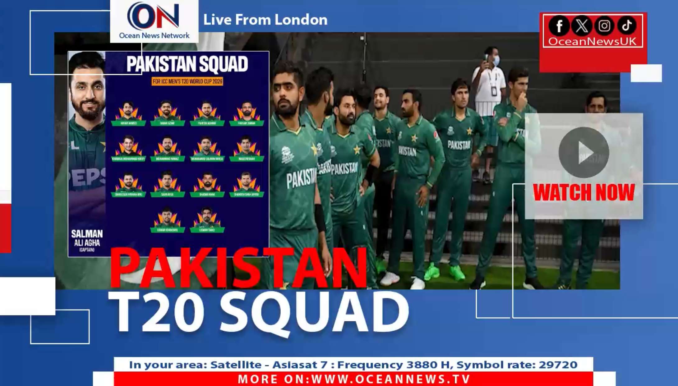 Pakistan has officially announced its squad for the upcoming T20 World Cup