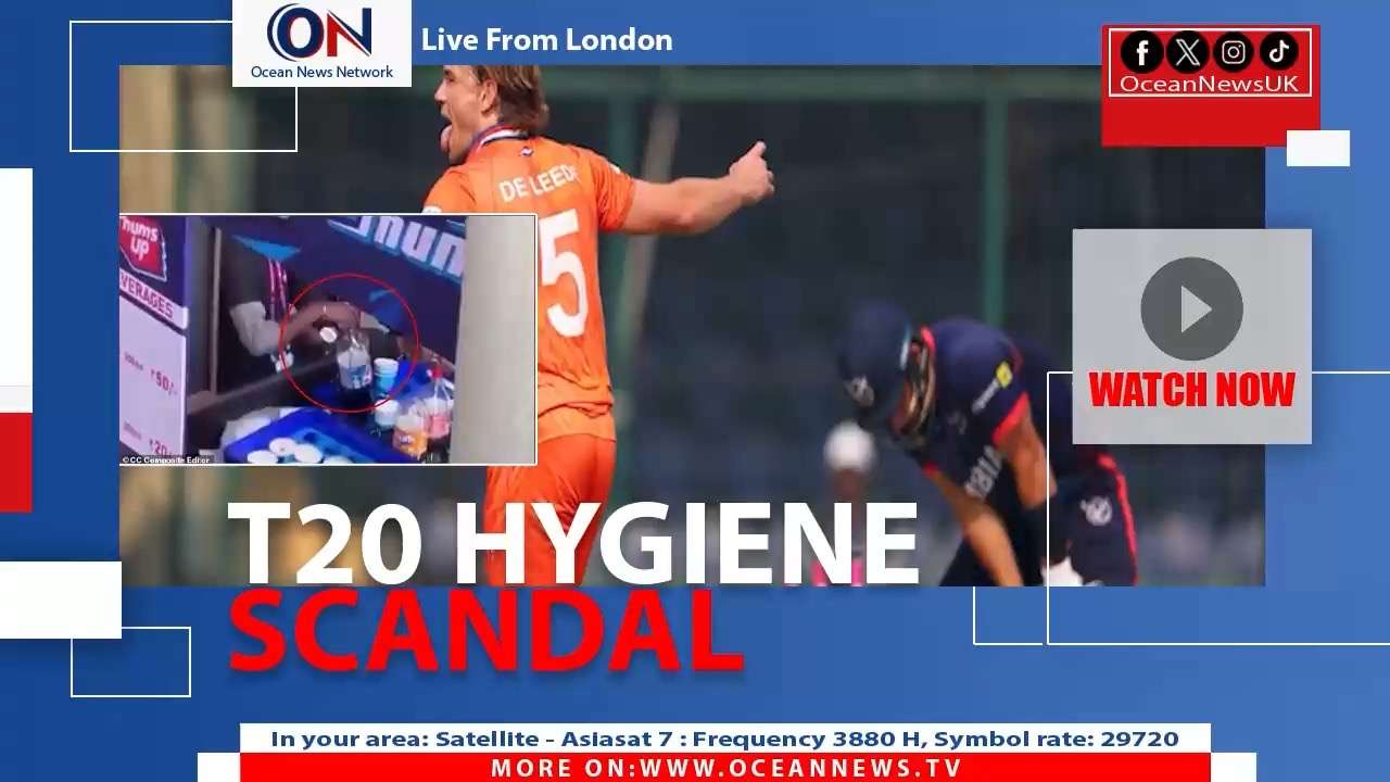 Viral Video Sparks Hygiene Concerns at India–Sri Lanka Cricket Tournament
