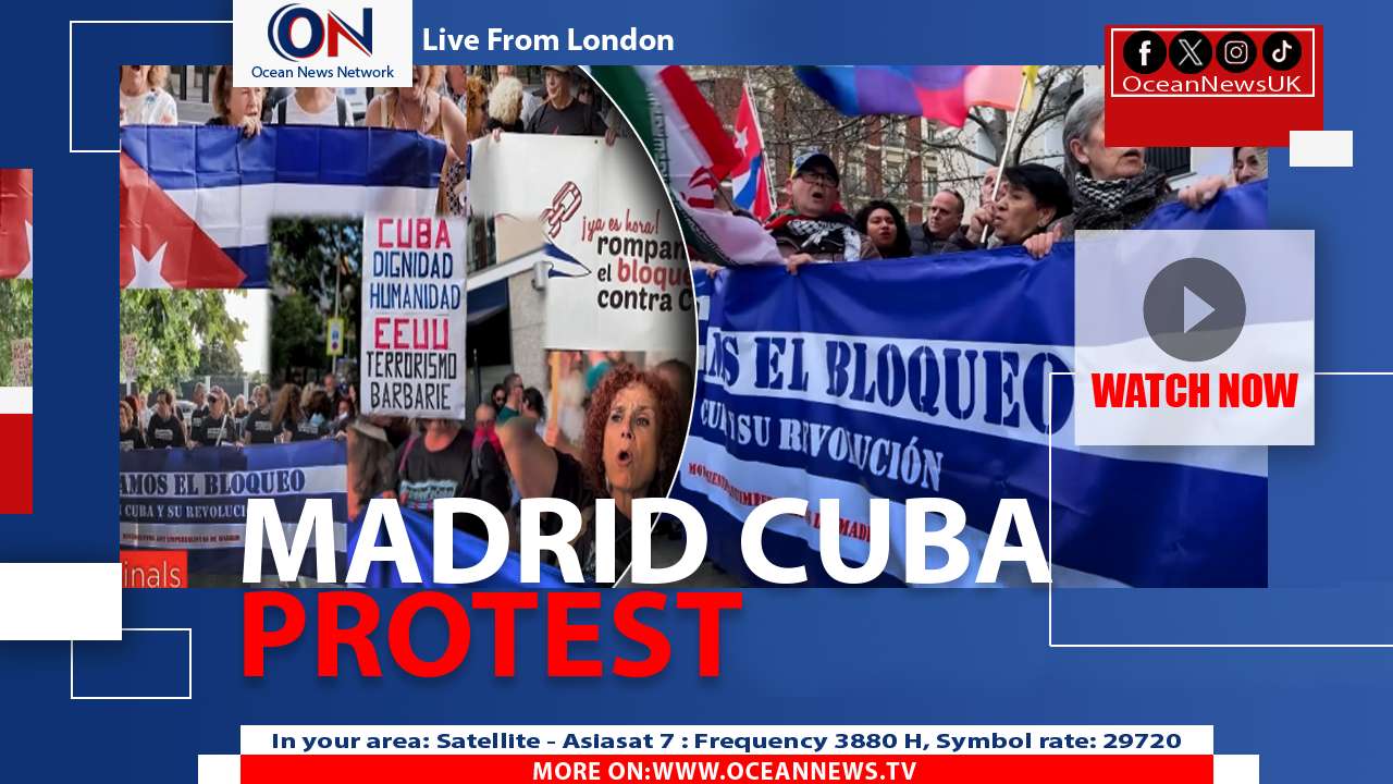 Protesters in Madrid Demand End to U.S. Sanctions on Cuba