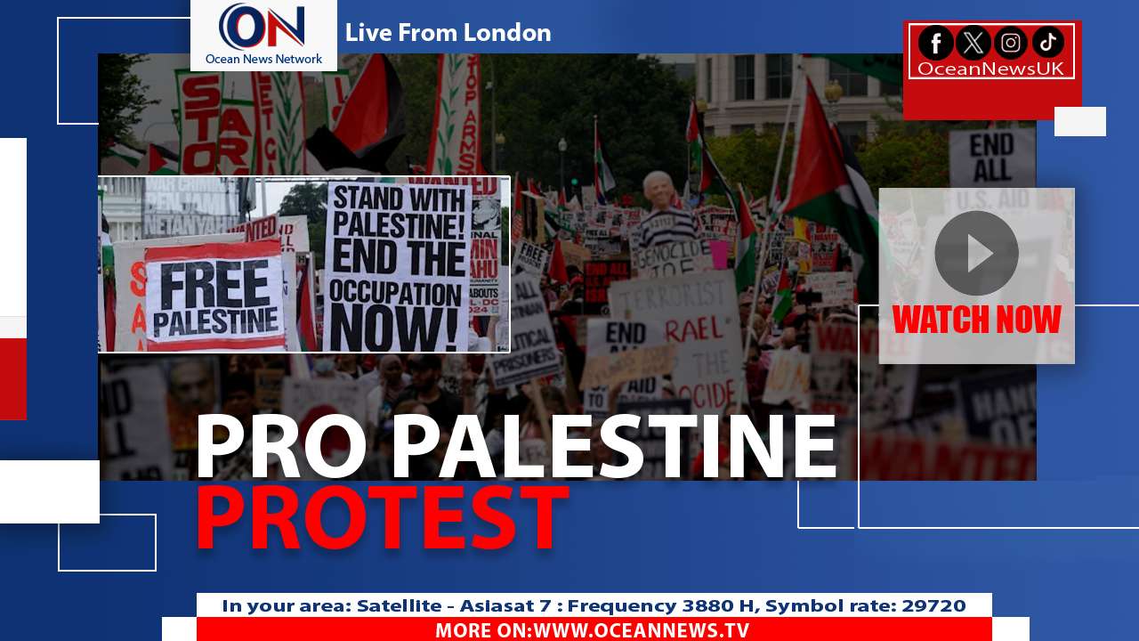 Pro-Palestinian Protest in DC as Netanyahu Meets Trump