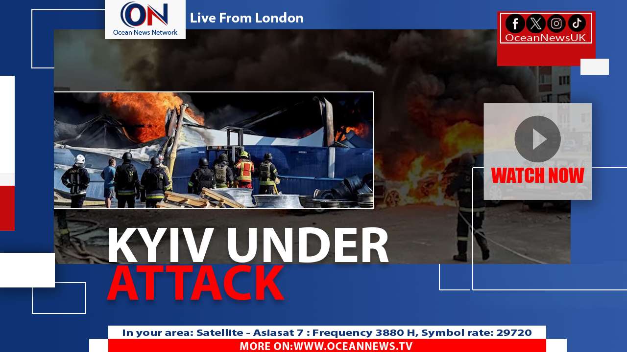 Russian Drone Strike Ignites Kyiv Warehouse