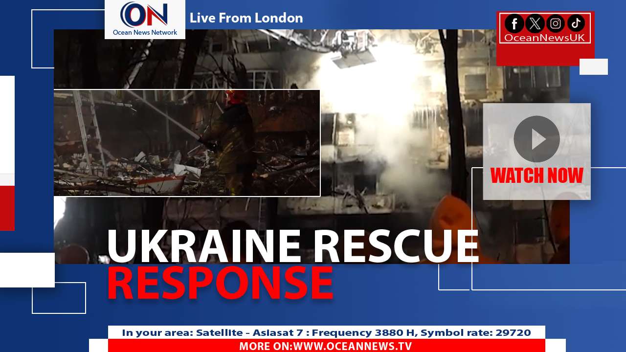 Kyiv High-Rise Hit in Reported Russian Attack as Firefighters Rush In
